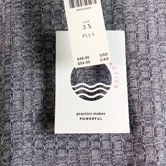 NWT Daily Practice by Anthropologie Comfy Waffle Knit Tunic Tank Top In Grey - Picture 7 of 9